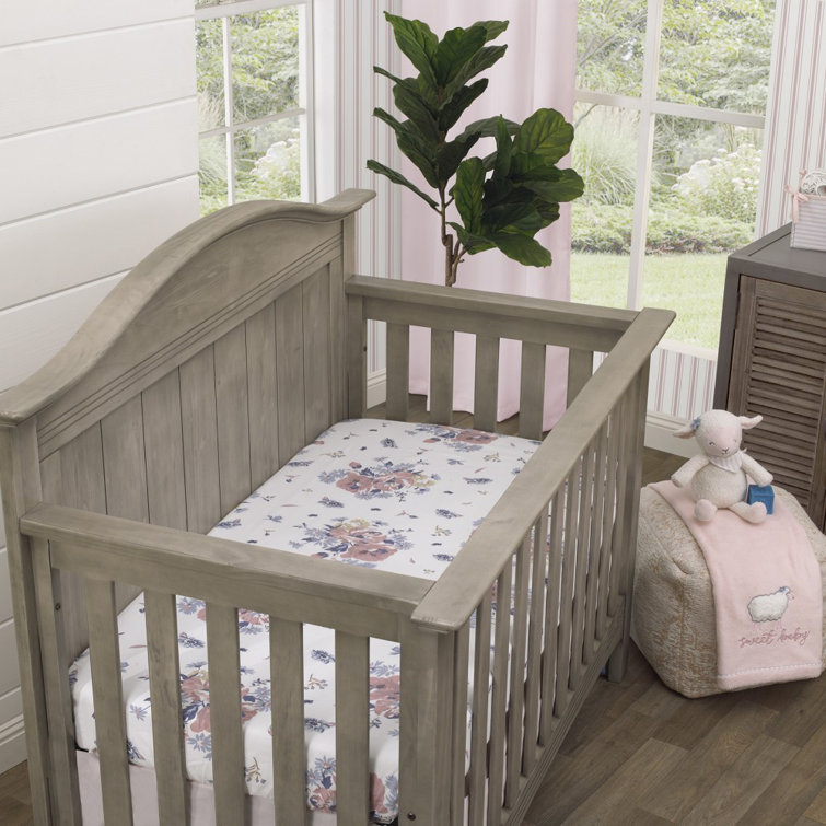 Red Barrel Studio® Pink Floral 100 Piece Standard Crib Fitted Sheet